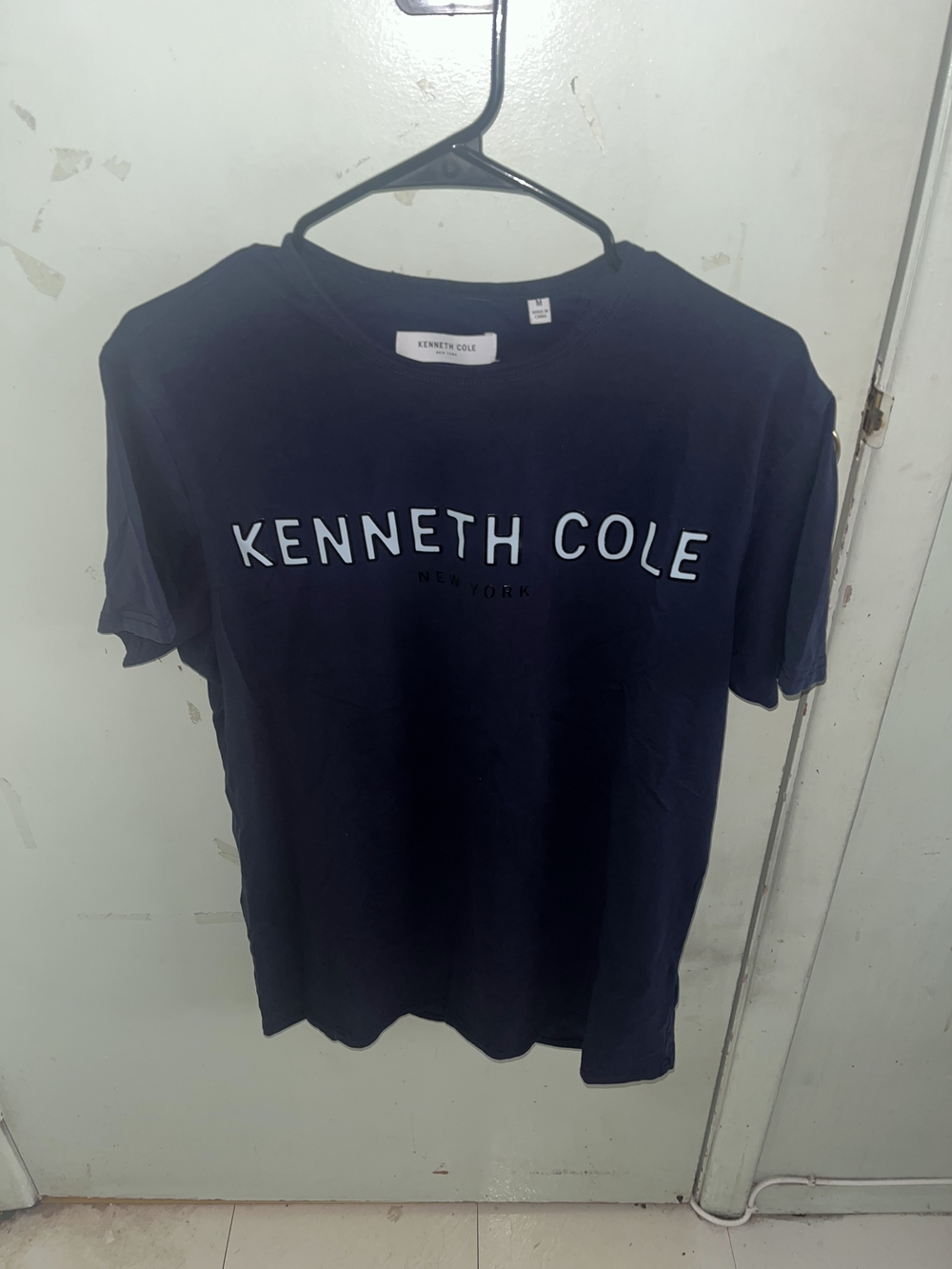 Kenneth Cole Mens Navy Graphic Logo Tee